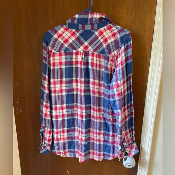 Revolve x Rails Hunter Button Down in Marina & Flamingo - Picture 4 of 8